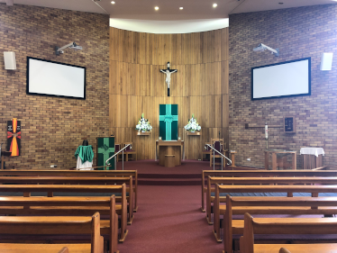 Picture of interior of new church